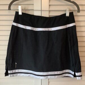 Flir Tee golf skirt women's small black white stripe shorts skort athletic mini